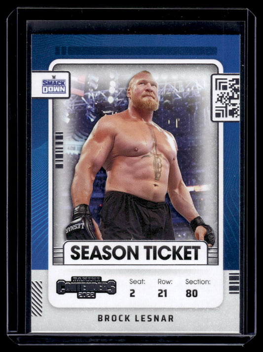 2022 Panini Chronicles WWE Contenders Season Ticket Brock Lesnar #105