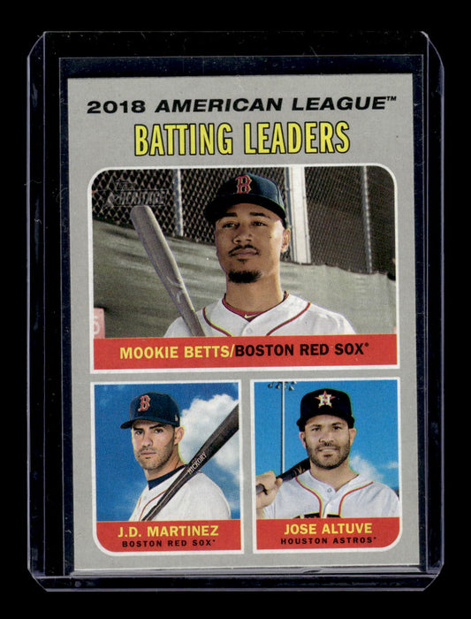 2019 Topps Heritage #62 Jose Altuve/Mookie Betts/J.D. Martinez LL