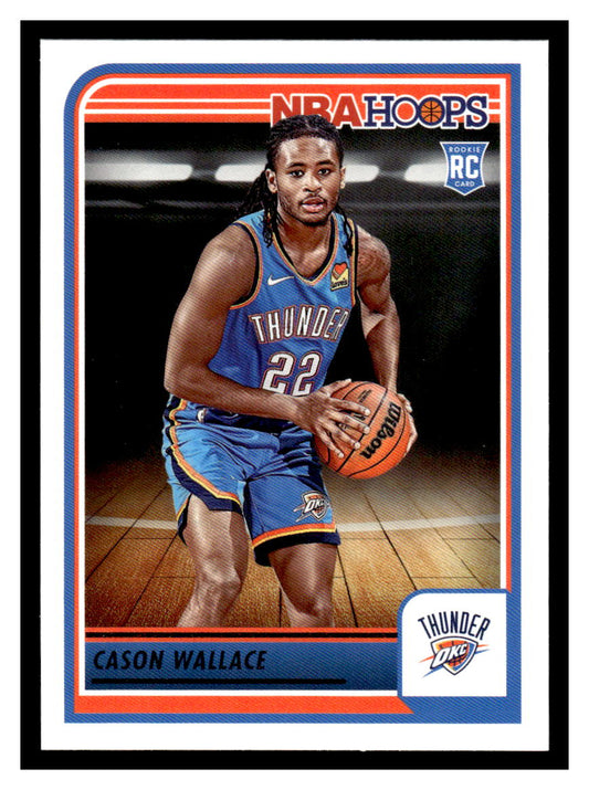 2023-24 Panini NBA Hoops #252 Cason Wallace Rookie RC (Oklahoma Thunder)