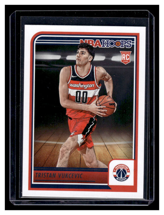 2023-24 NBA Hoops #254 Tristan Vukcevic Rookie RC (Washington Wizards)