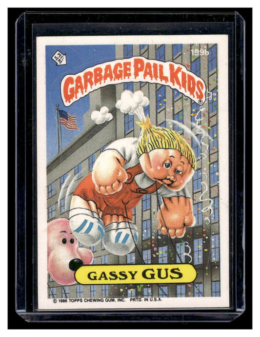 1986 Topps Garbage Pail Kids Gassy Gus 199b