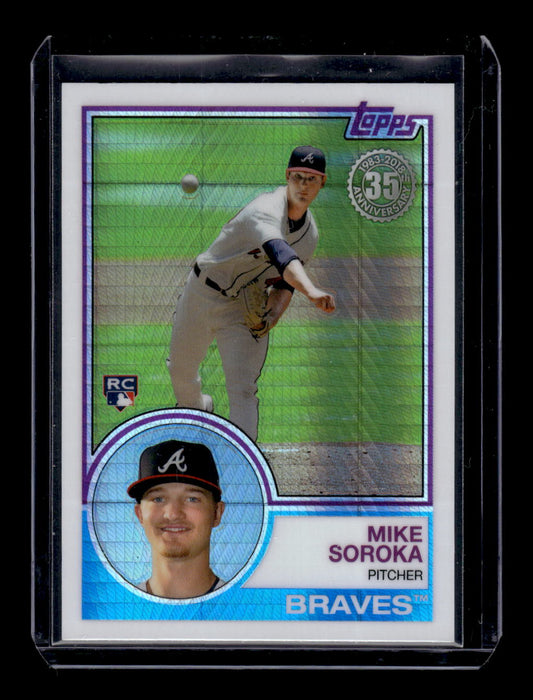 2018 Topps '83 Topps Silver Pack Chrome #115 Mike Soroka RC Rookie (Atlanta Braves)