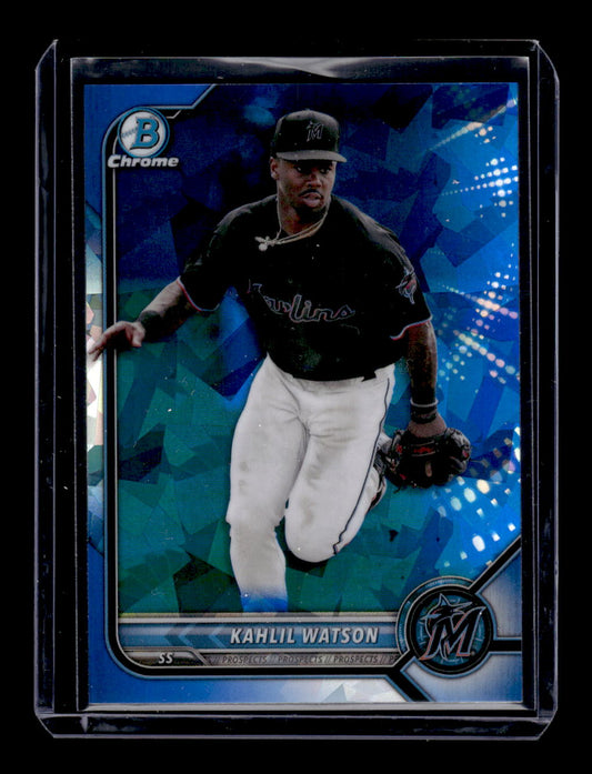 2023 Bowman Chrome "Sapphire Edition" Prospects #BCP-147 Kahill Watson (Miami Marlins)