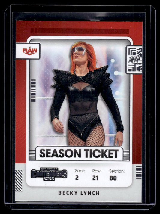 2022 Panini Chronicles WWE Contenders Season Ticket Becky Lynch #103