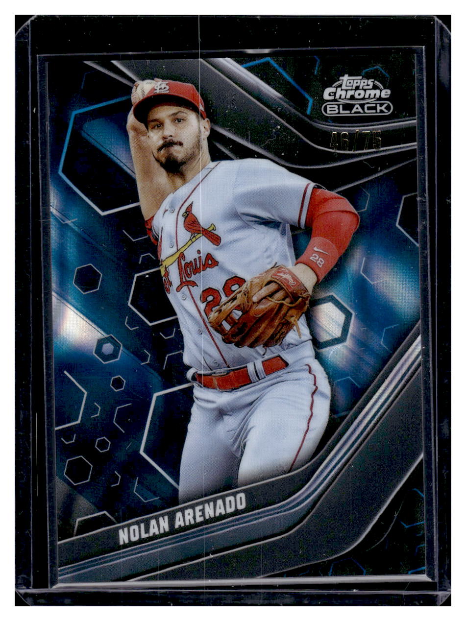 2023 Topps Chrome Black #41 Nolan Arenado #'d /75 (St. Louis Cardinals)