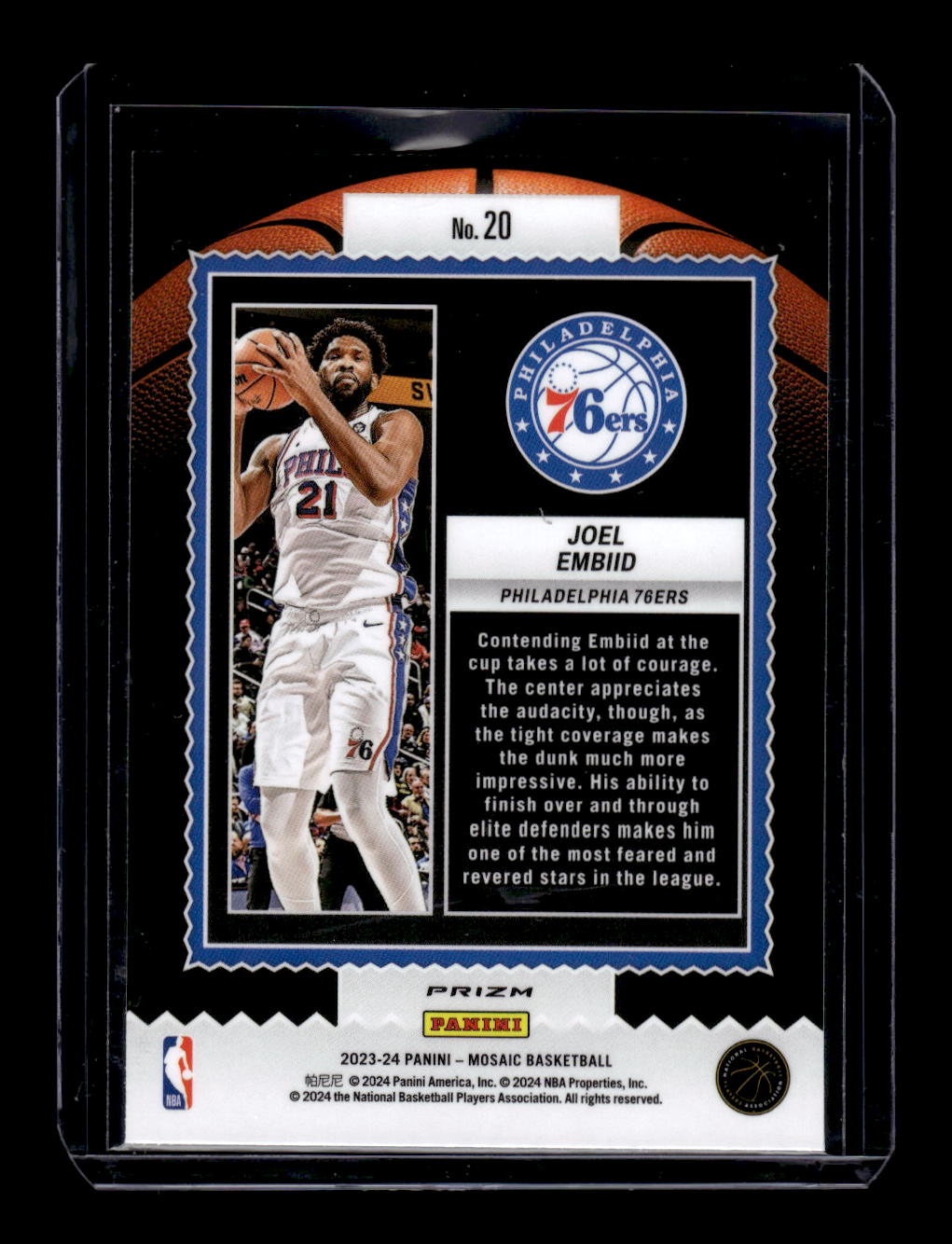 2023-24 Panini Mosaic Jam Masters Mosaic #20 Joel Embiid (Philadelphia 76ers)