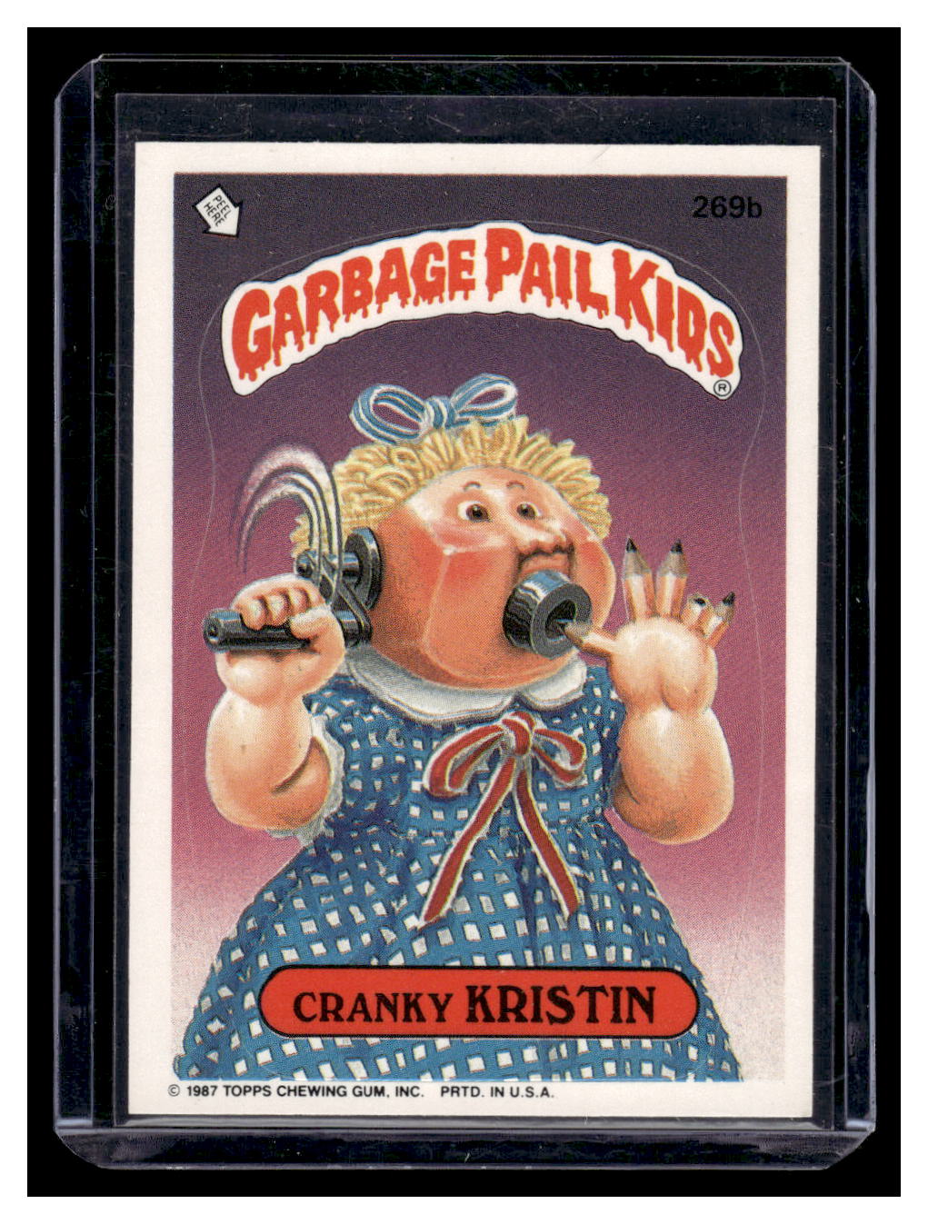 1987 Topps Garbage Pail Kids Cranky Kirstin 269b