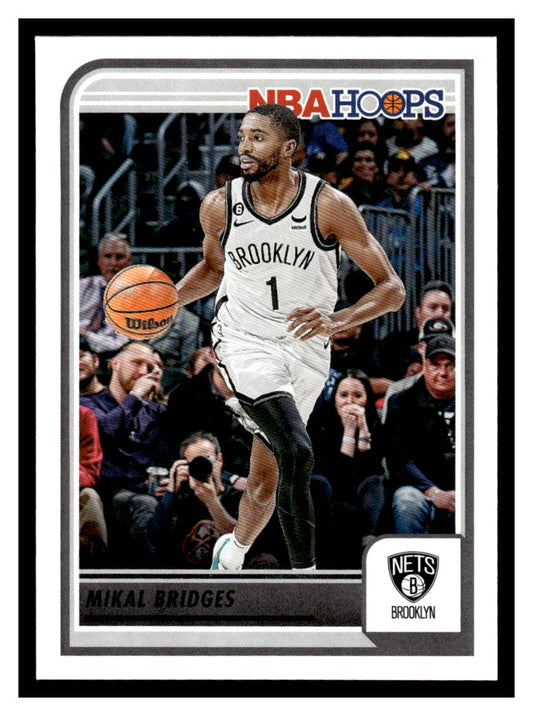 2023-24 NBA Hoops #95 Mikal Bridges (Brooklyn Nets)