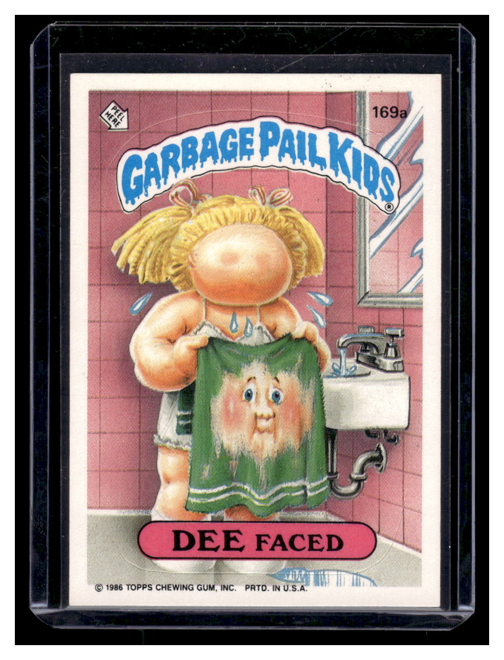 1986 Topps Garbage Pail Kids Dee Faced 169a