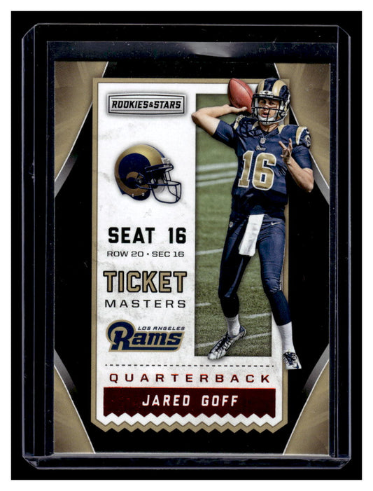 2016 Panini Rookies & Stars Ticket Masters #6 Jared Goff (Los Angeles Rams)