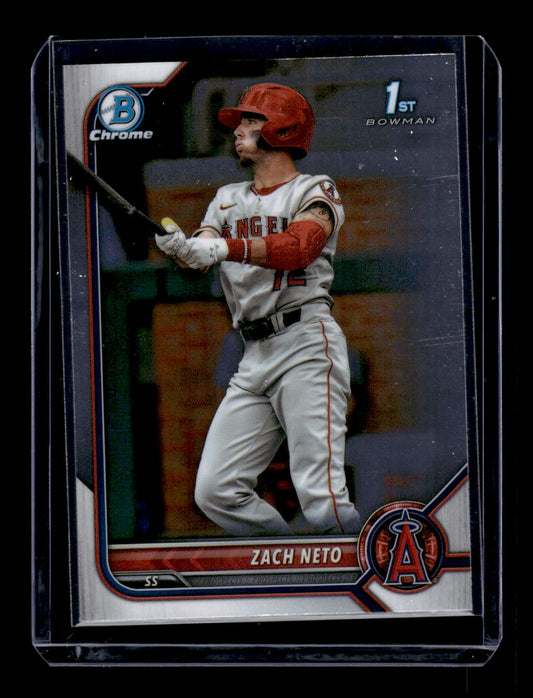 2022 Bowman Draft Chrome #BDC-18 Zach Neto RC Rookie (Los Angeles Angels)