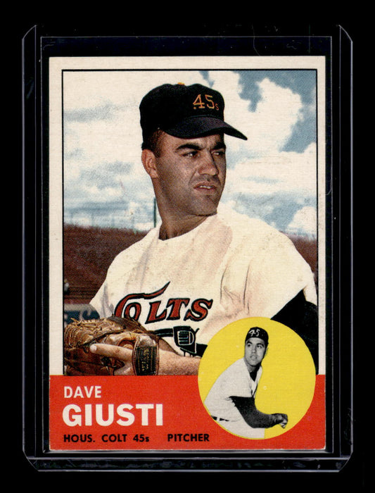 1963 Topps #189 Dave Giusti (Houston Colt .45s)