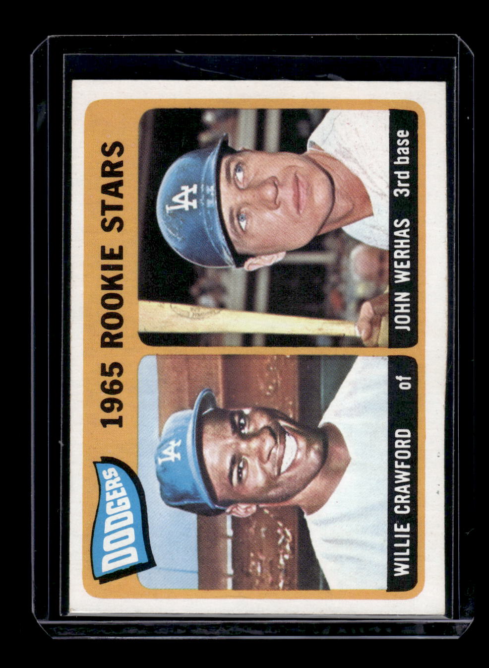 1965 Topps #453 Rookie Stars Willie Crawford / John Werhas (Los Angeles Dodgers)