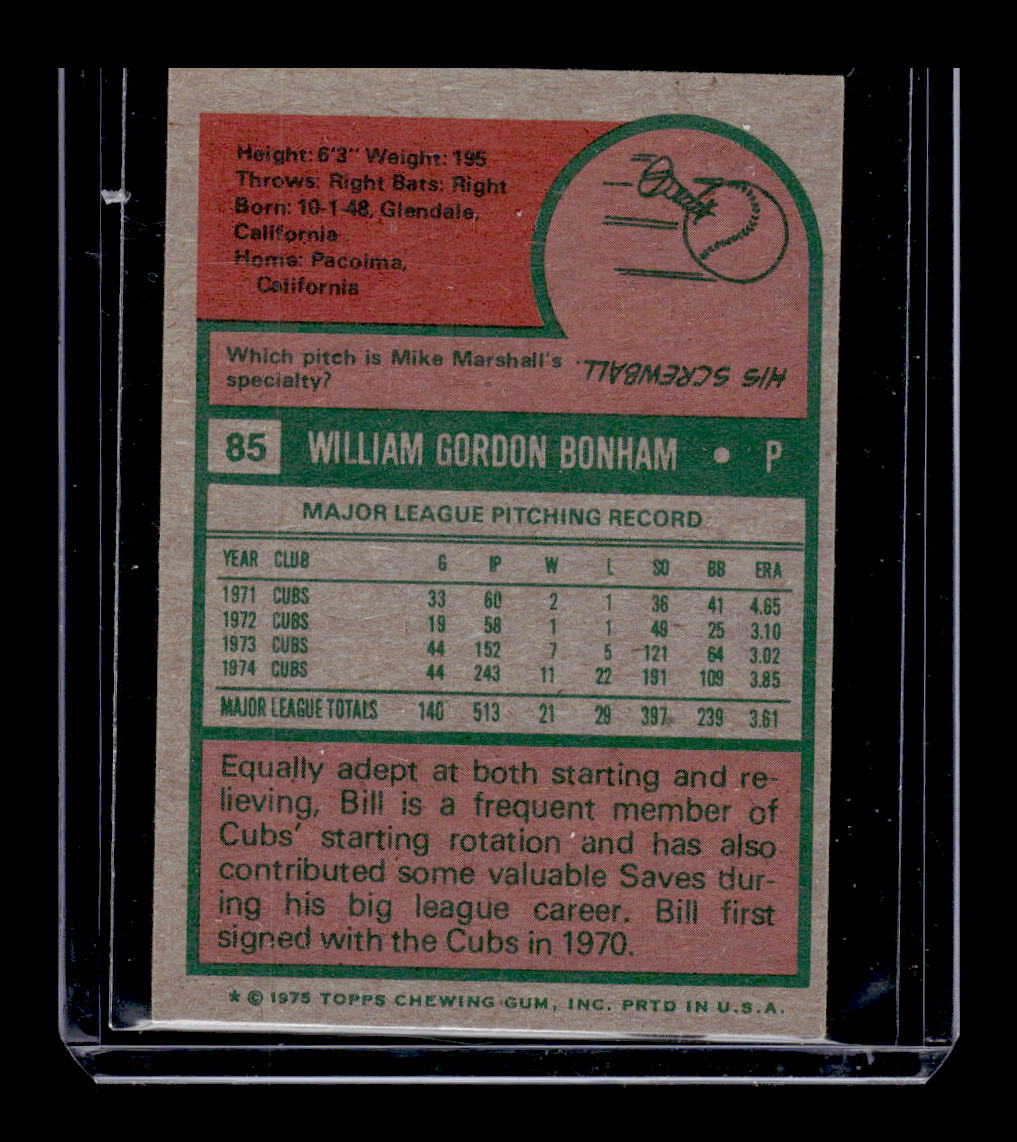 1975 Topps Mini #85 Bill Bonham (Chicago Cubs)