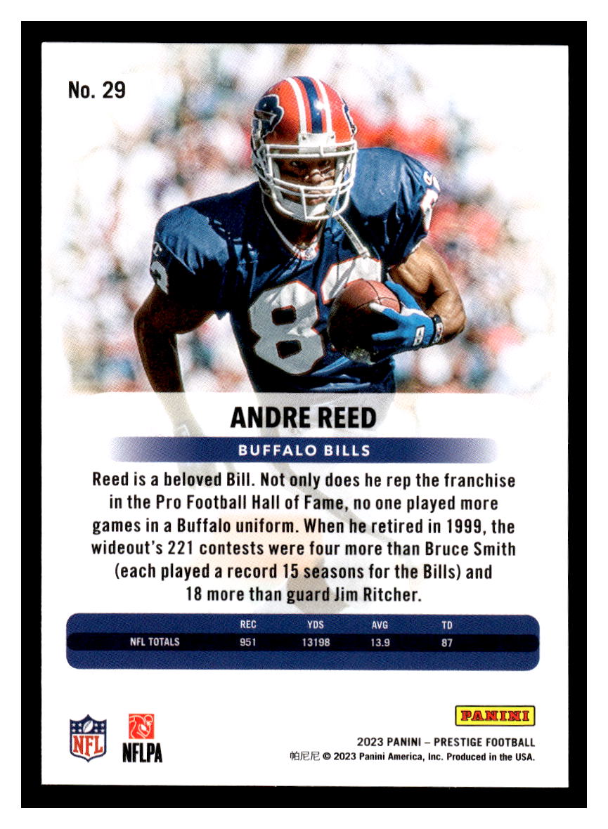 2023 Panini Prestige #29 Andre Reed (Buffalo Bills)