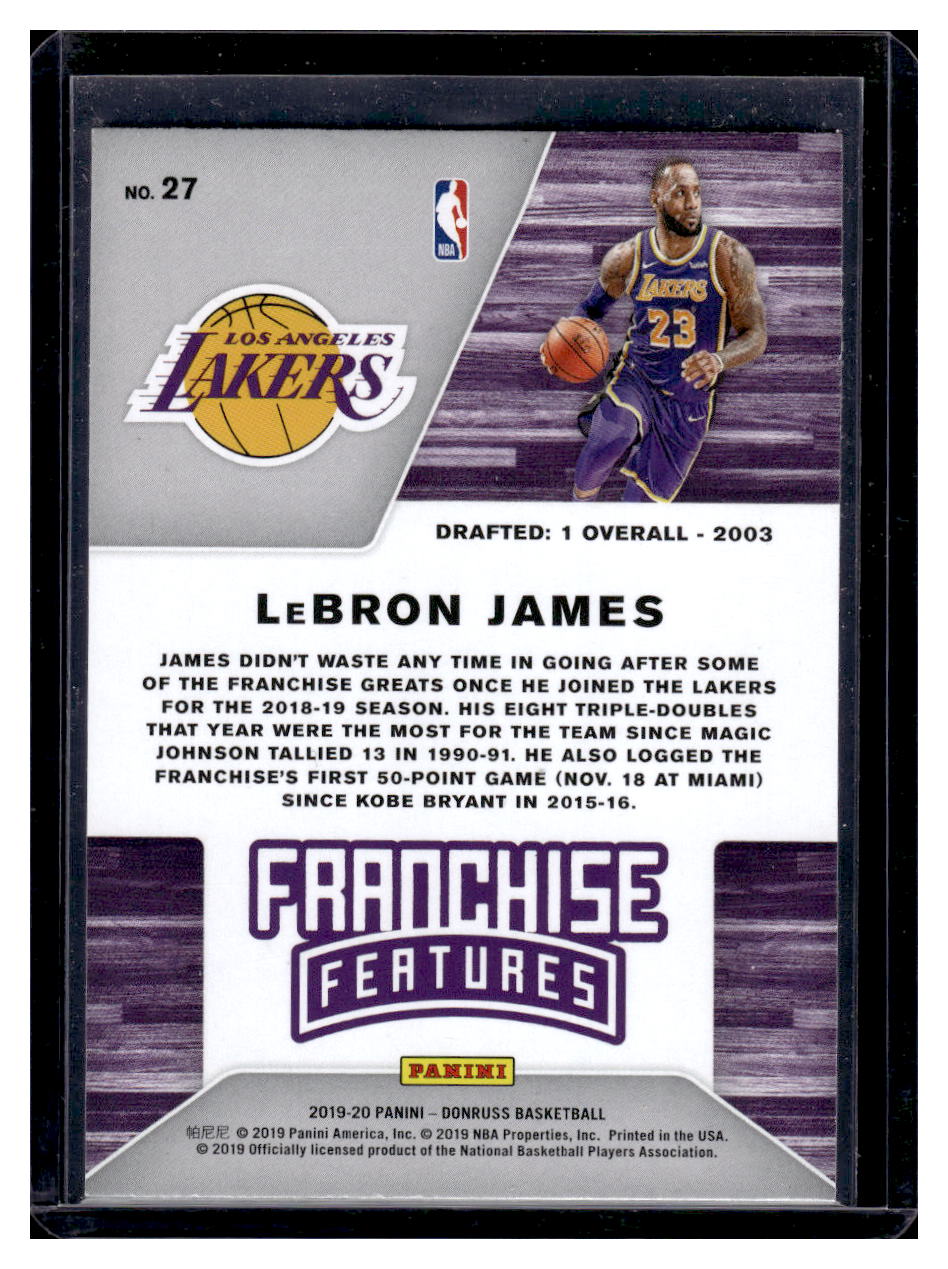 2019-20 Donruss "Franchise Features" #27 LeBron James (Los Angeles Lakers)