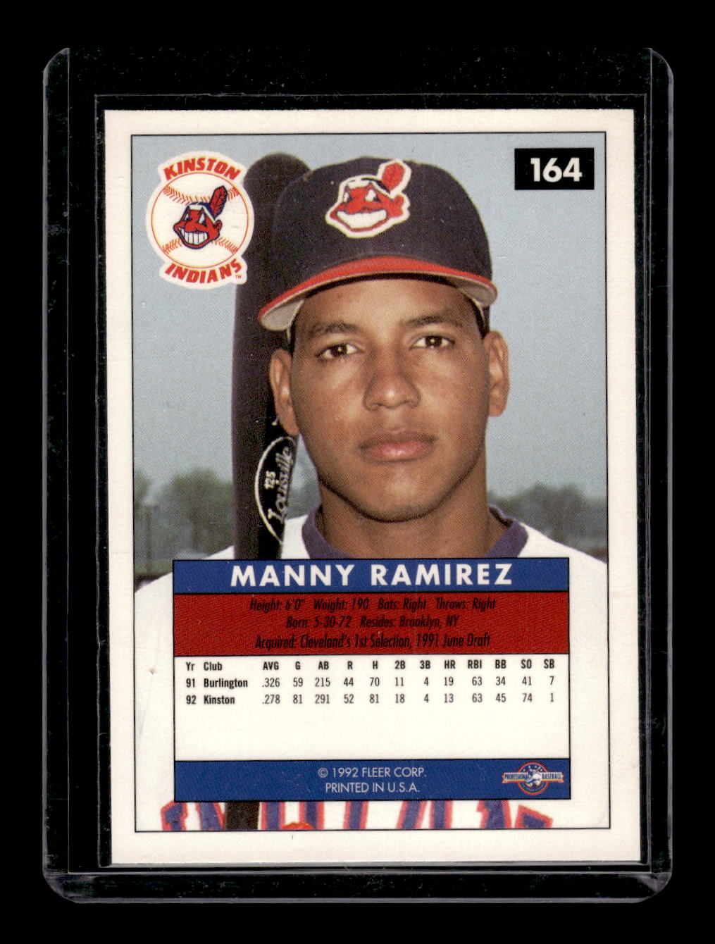 1992-93 Excel #164 Manny Ramirez (Cleveland Indians)