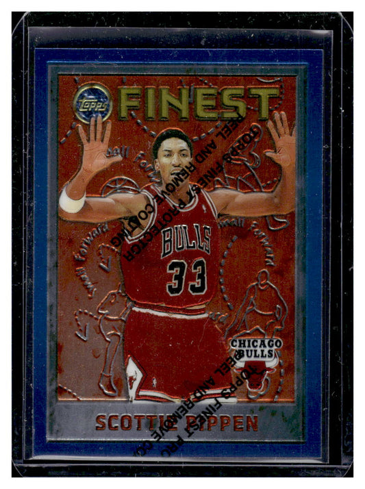 1996 Topps Finest Scottie Pippen #179 w/ Peel Protector (Chicago Bulls)