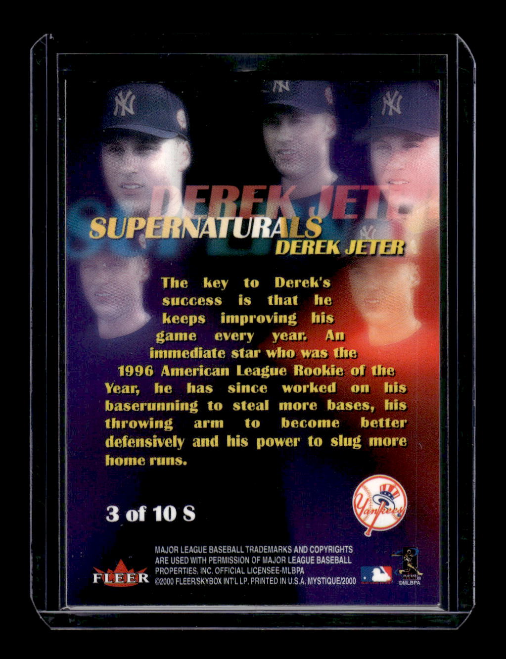 2000 Fleer Mystique Supernaturals #3 Derek Jeter (New York Yankees)