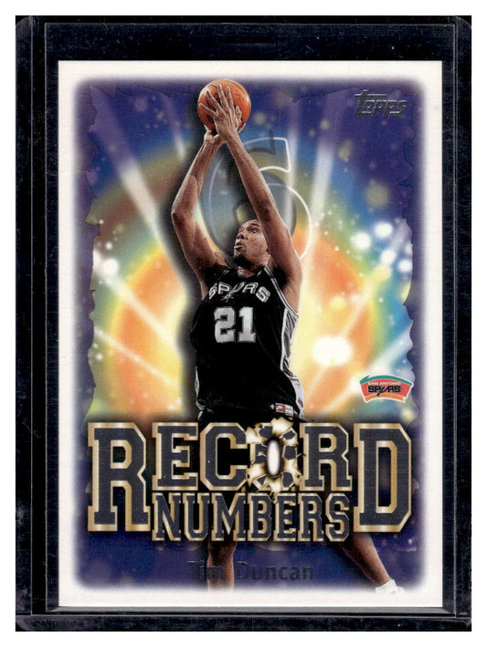 1999 Topps "Record Numbers" #RN8 Tim Duncan (San Antonio Spurs)