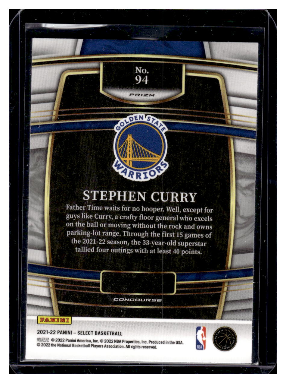 2021-22 Panini Select #94 Stephen Curry Blue (Golden State Warriors)