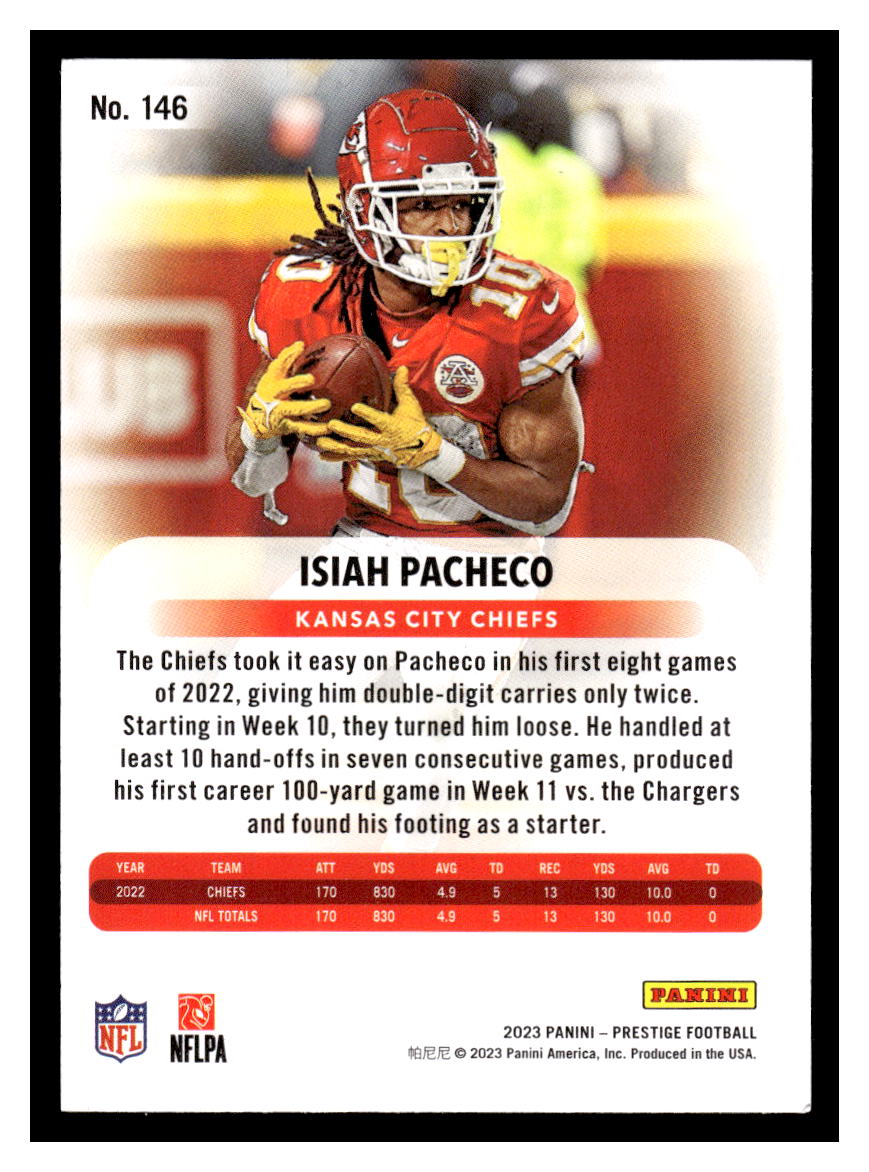 2023 Panini Prestige #146 Isiah Pacheco (Kansas City Chiefs)