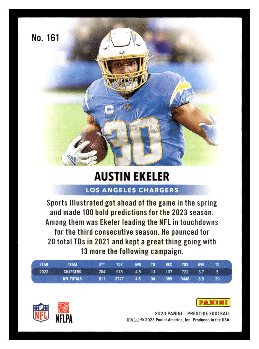 2023 Panini Prestige #161 Austin Ekeler (Los Angeles Chargers)