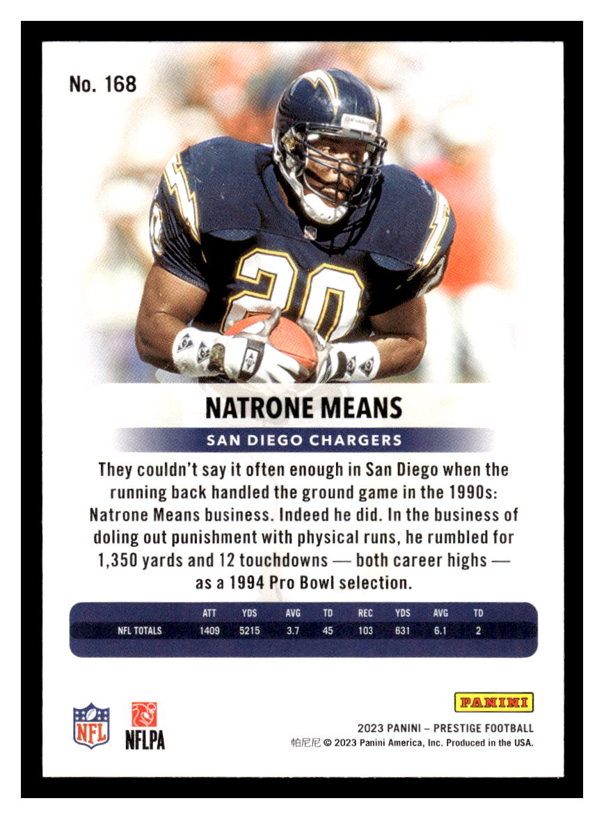 2023 Panini Prestige #168 Natrone Means (San Diego Chargers)