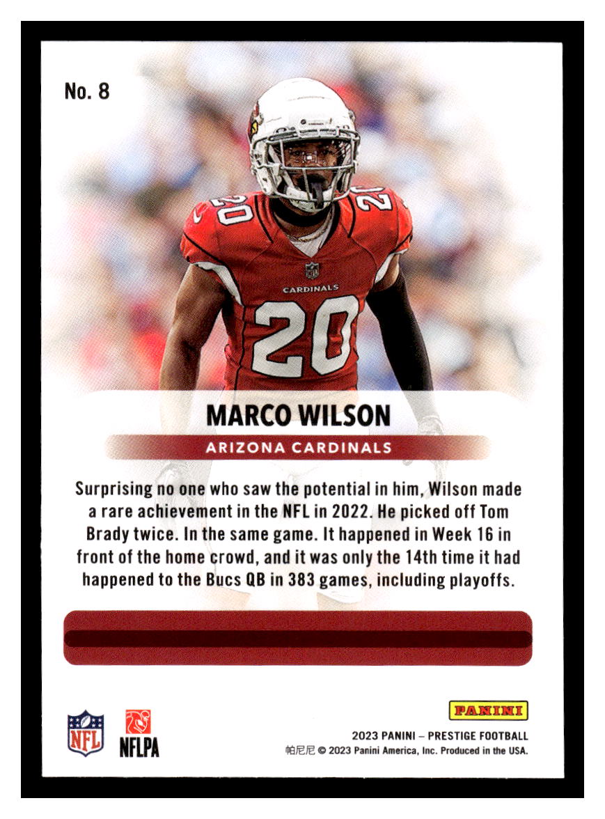 2023 Panini Prestige #8 Marco Wilson (Arizona Cardinals)