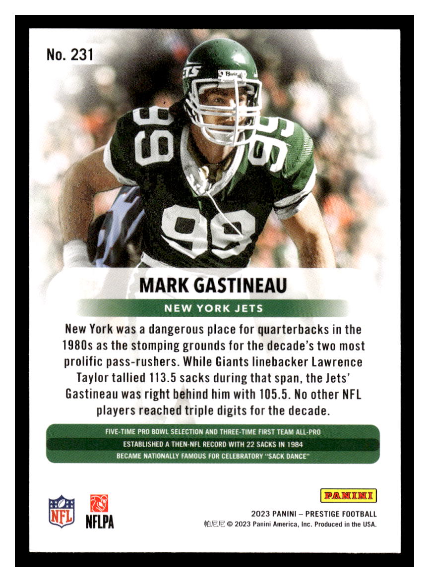 2023 Panini Prestige #231 Mark Gastineau (New York Jets)