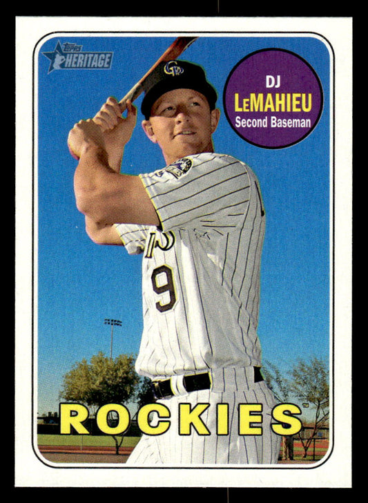 2018 Topps Heritage #65 DJ LeMahieu (Rockies)