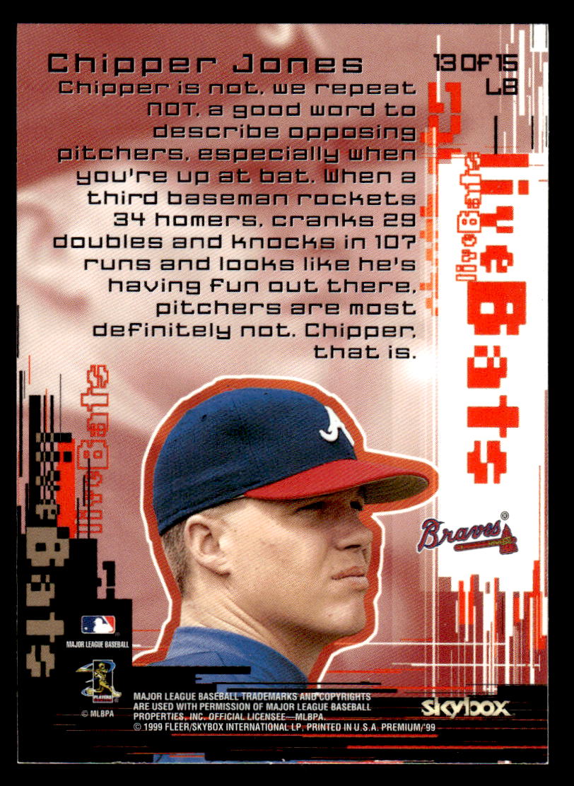 1999 SkyBox Premium: Live Bats #13LB Chipper Jones (Atlanta Braves)